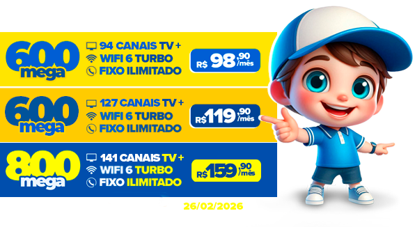 Planos JP Providers com internet, TV+, Wi-Fi 6 Turbo e fixo ilimitado
